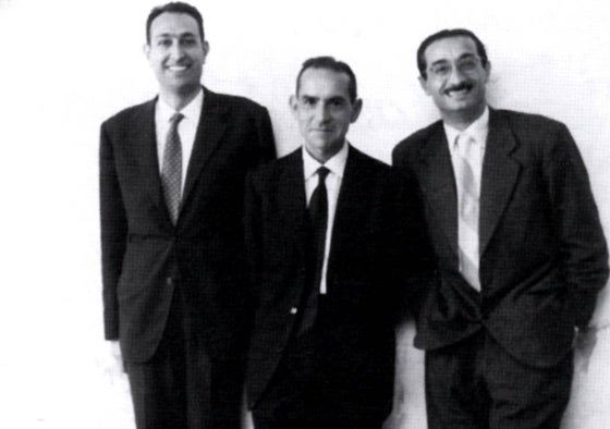 D'esquerra a dreta, Castellet, Espriu i Joan Fuster.