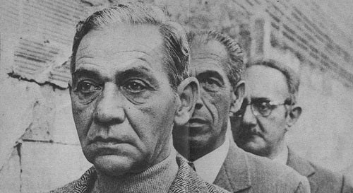 Tres supervivents de Mauthausen (1972).  Ferran Planes, Joan Pagès i Joaquim Amat-Piniella.