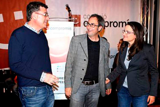 Enric Morera, Jordi Sebastià i Mònica Oltra.