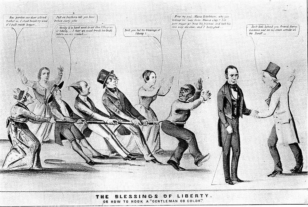 Caricatura contemporània de l'abolicionisme.