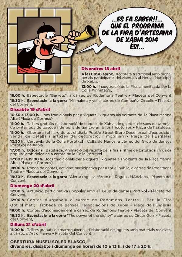 Programa de la Fira de Pasqua.