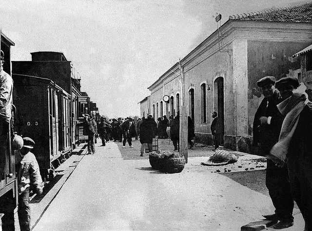 Estació d'Oliva (1895-1900). Museu Municipal de Xàbia (Arxiu Antonio Chorro)