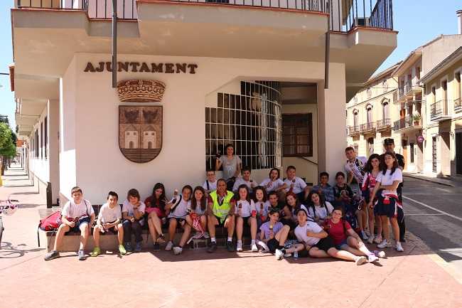 Imatge del grup d'escolars participants en aquesta iniciativa.