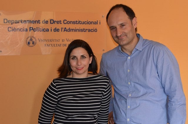 Astrid Barrio i Juan Rodríguez Teruel, professors de la Facultat de Dret de la Universitat de València