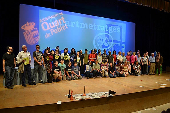 Imatge de grup de l'última edició de Quartmetratges a l'octubre de 2013.