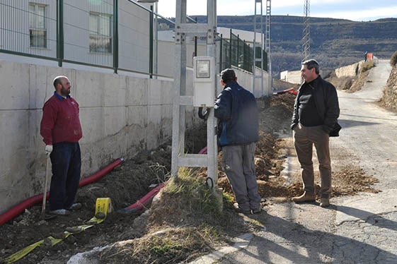 Rafa Pallarés a les obres de l'Hostal Nou.