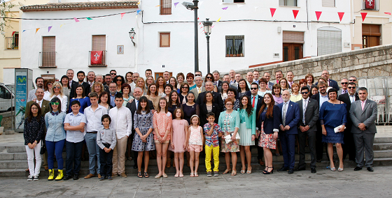 Foto de grup de la Junta del Crist d'Oliva.