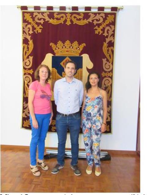 Miquel Lorente amb les representants d’Adexa i Sacex