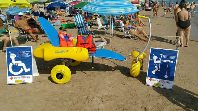 Cadira amfíbia Creu Roja