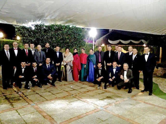 Majorals i Obreres a l'arribada al restaurant