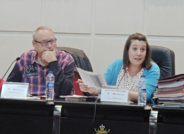 L'alcaldessa, Cristina Alemany, i Enric Álvarez (Compromís)