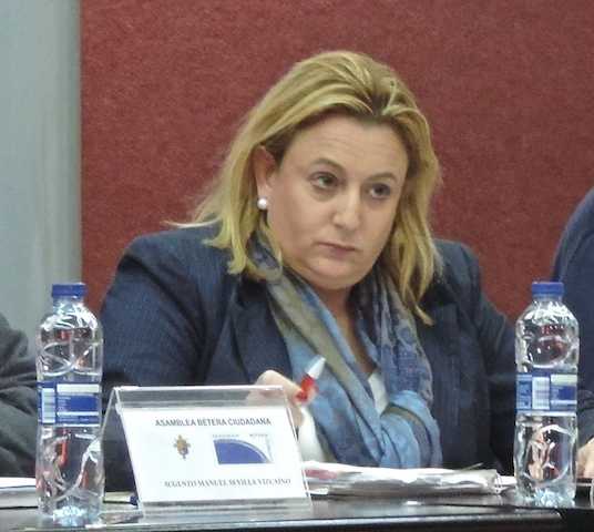 Cristina Ballesteros durant el ple del dilluns