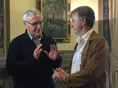 Els alcaldes Joan Ribó i Pedro Santisteve.