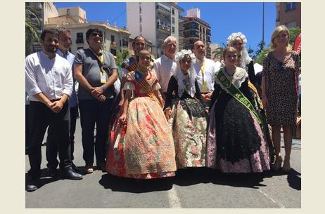 Ribó en les Fogueres amb altres autoritats