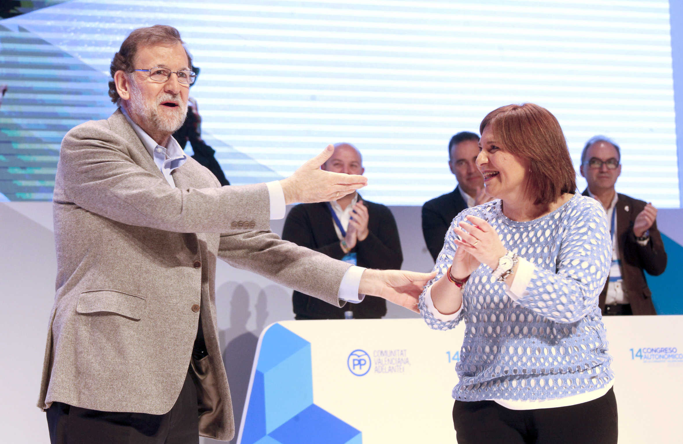 Mariano Rajoy, amb Isabel Bonig durant la cloenda del XIV Congrés del PPCV