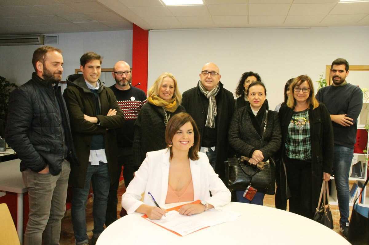 Sandra Gómez a la presentació de la seua candidatura