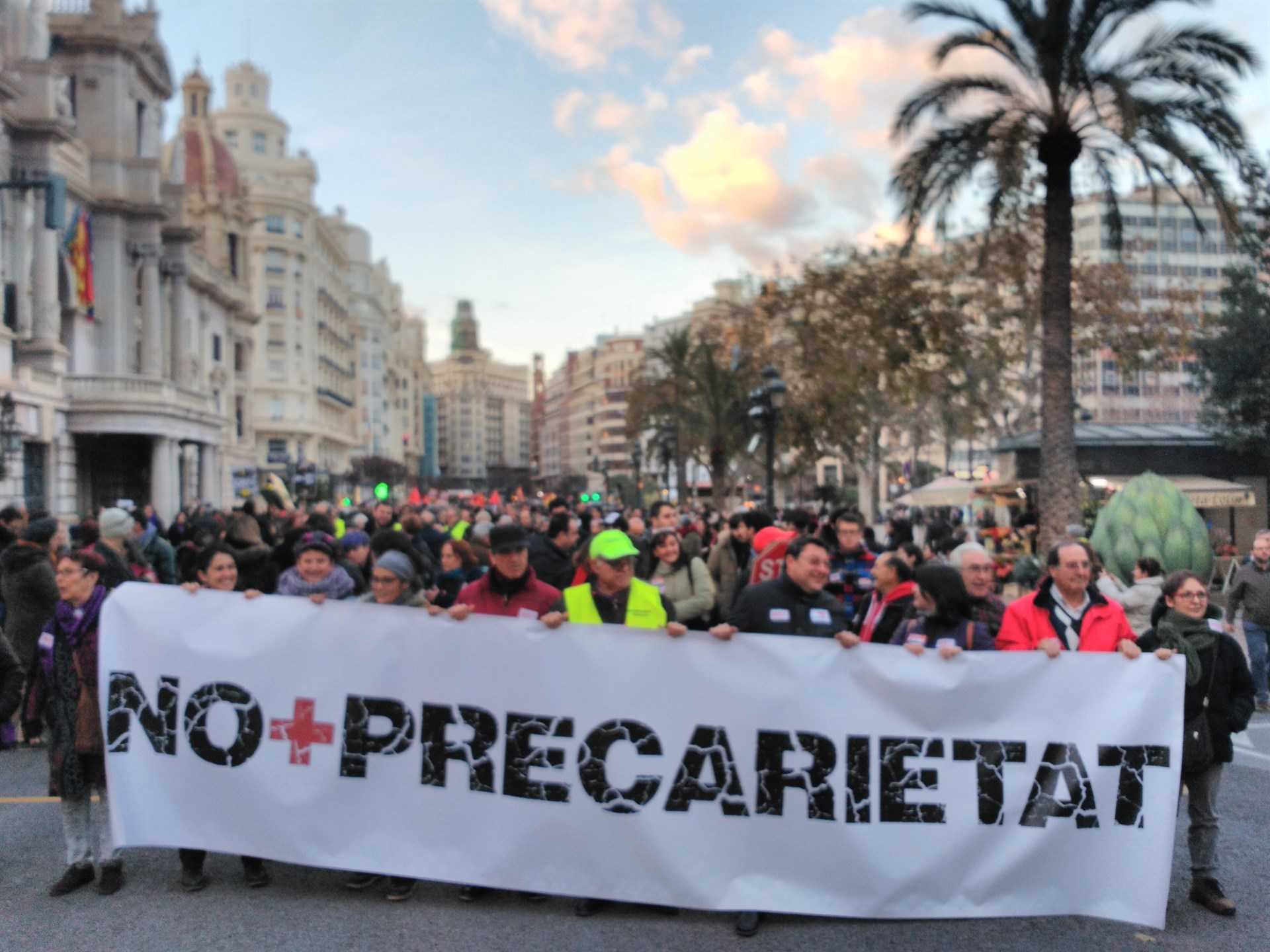 Els manifestants han exigit una pensió mínima de 1.000 euros.