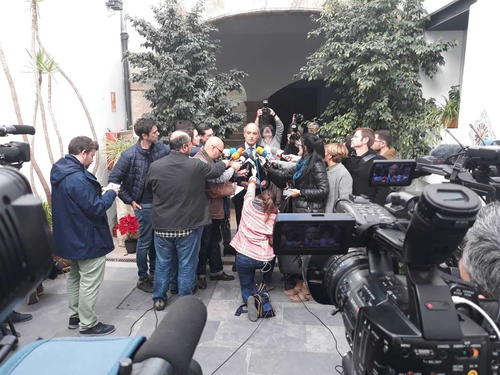 Francisco Camps a l'eixida del Ple de CJC