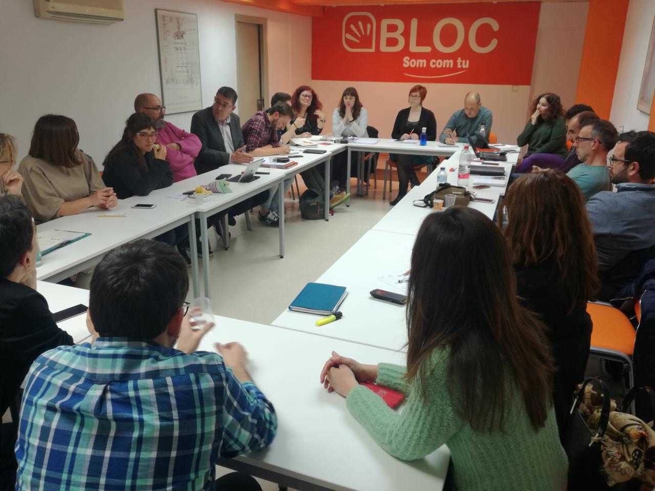 Reunió de l'Executiva Nacional del Bloc celebrada aquest dimarts a València.