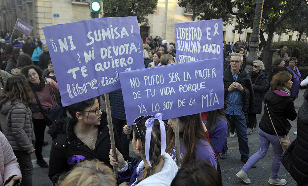 Imatge d'arxiu de la manifestació del 8 de març de 2018.