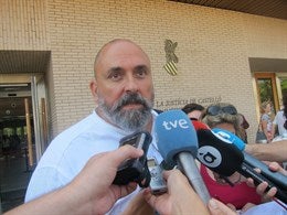 El secretari autonòmic d'Ocupació, Enric Nomdedéu, a la seua eixida del jutjat d'instrucció 2 de Castelló.