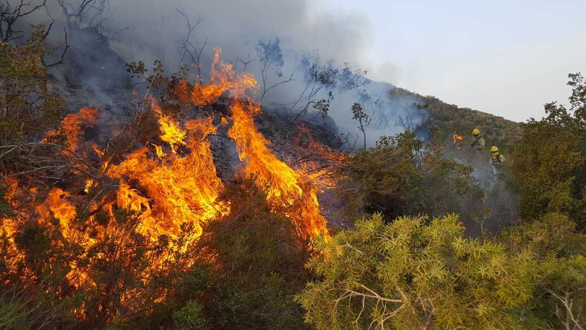 Imatge de l'incendi de Llutxent vist des del Mondúver.