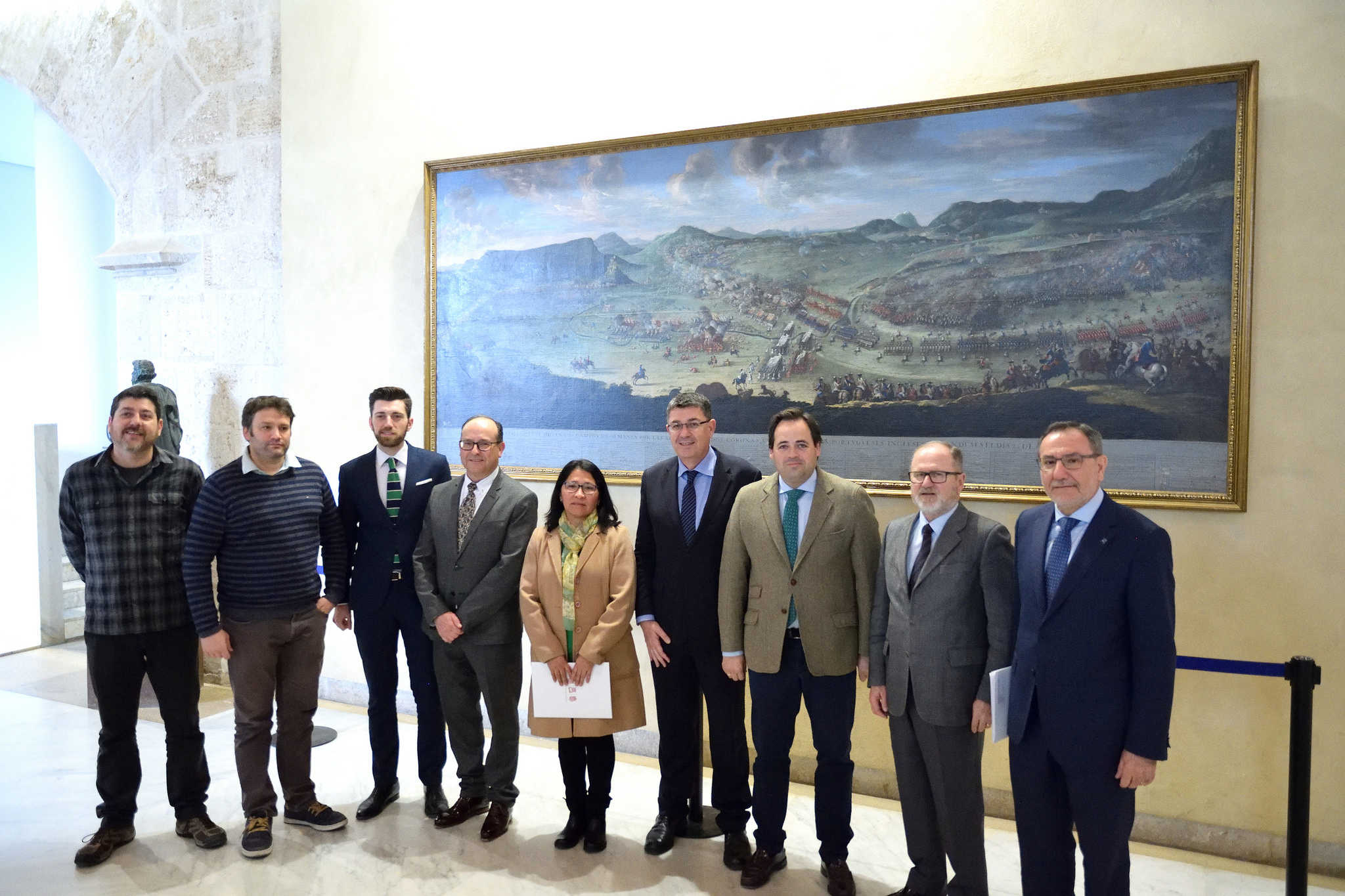 El quadre sobre la Batalla d'Almansa va viatjar fen abril fins a la localitat manxega per a ser exposat a la ciutat.