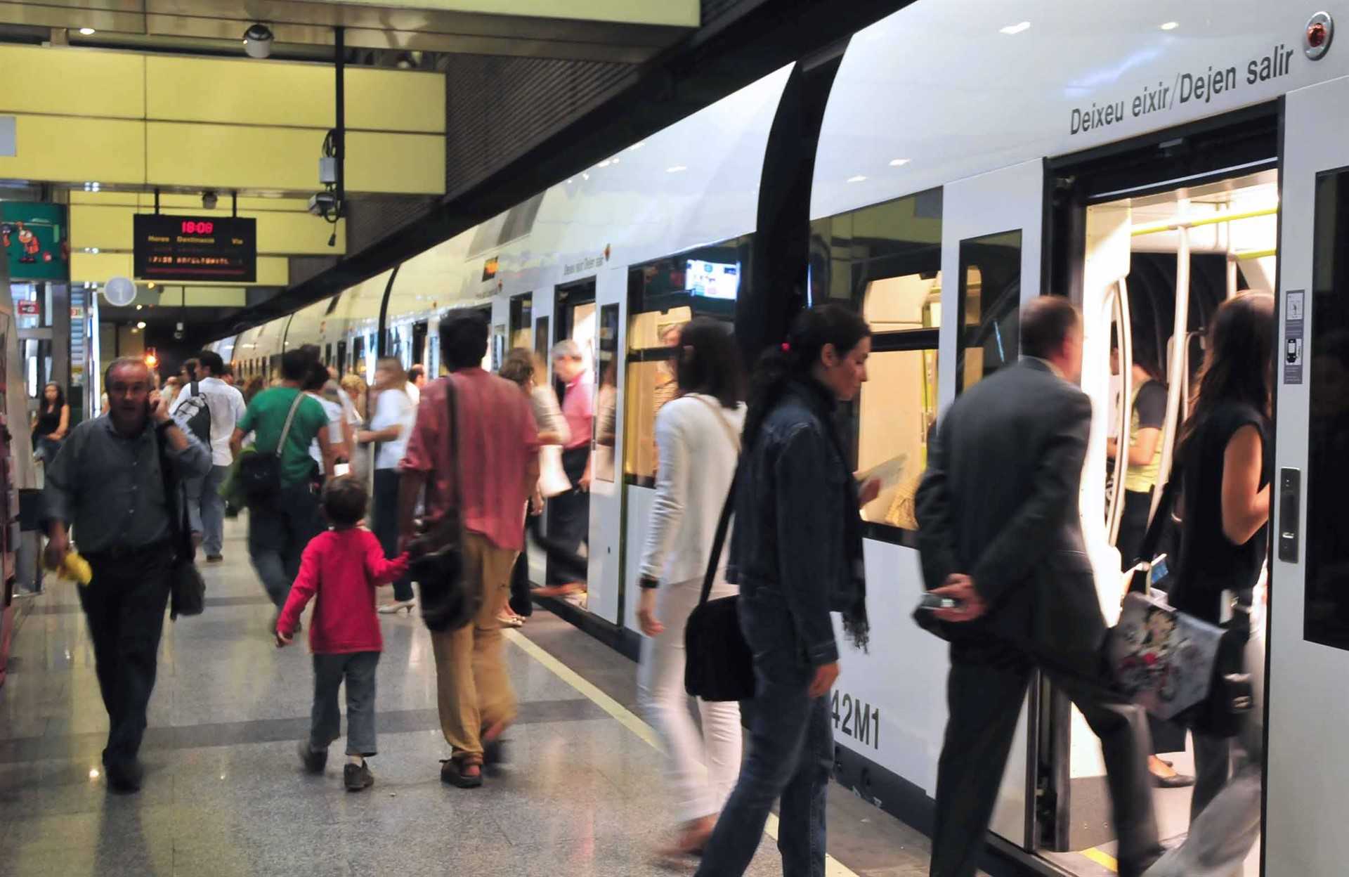 Em metro de València, quan funcionava, en una imatge d'arxiu