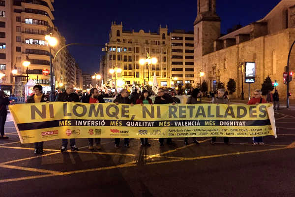 Manifestació en València.