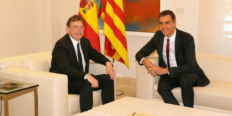 Pedro Sánchez ha rebut Ximo Puig aquest dimecres a la Moncloa.