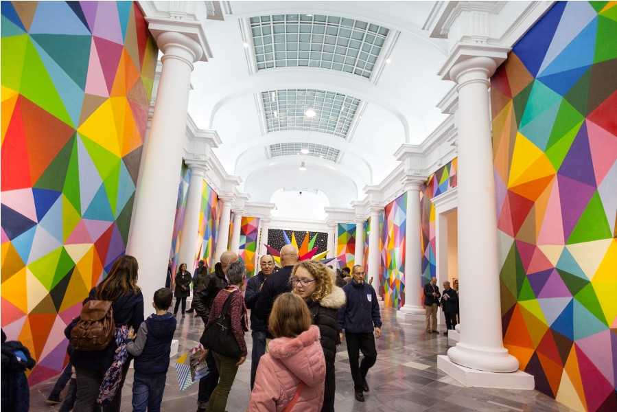 L'exposició de l'autor de la falla de l'Ajuntament de València d'enguany, Okuda San Miguel, oberta fins al 27 de maig, ha sigut una de les propostes culturals més reclamades pels visitants