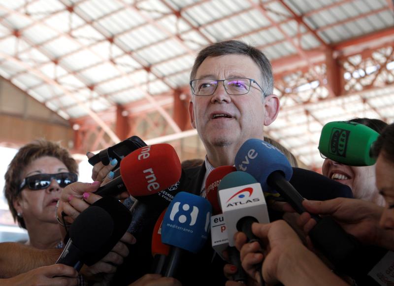 El president de la Generalitat, Ximo Puig, durant un acte celebrat aquest dilluns al Port de València.