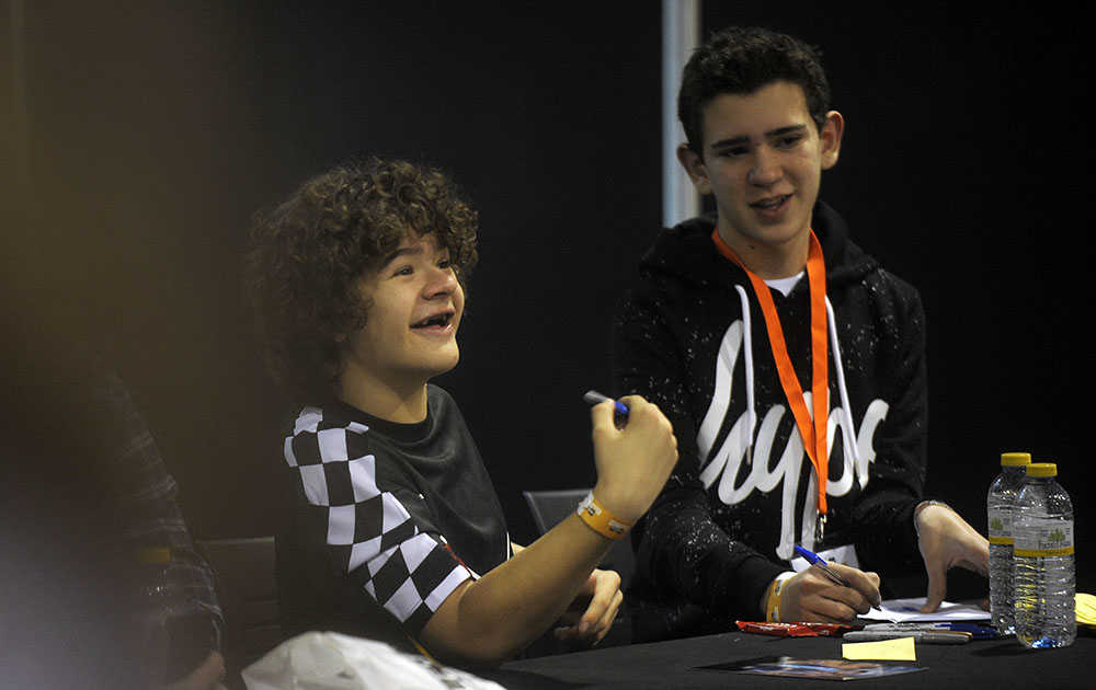 Gaten Matarazzo, un dels protagonistes de la sèrie Stranger Things durant la seua visita a la Heroes Comic Con