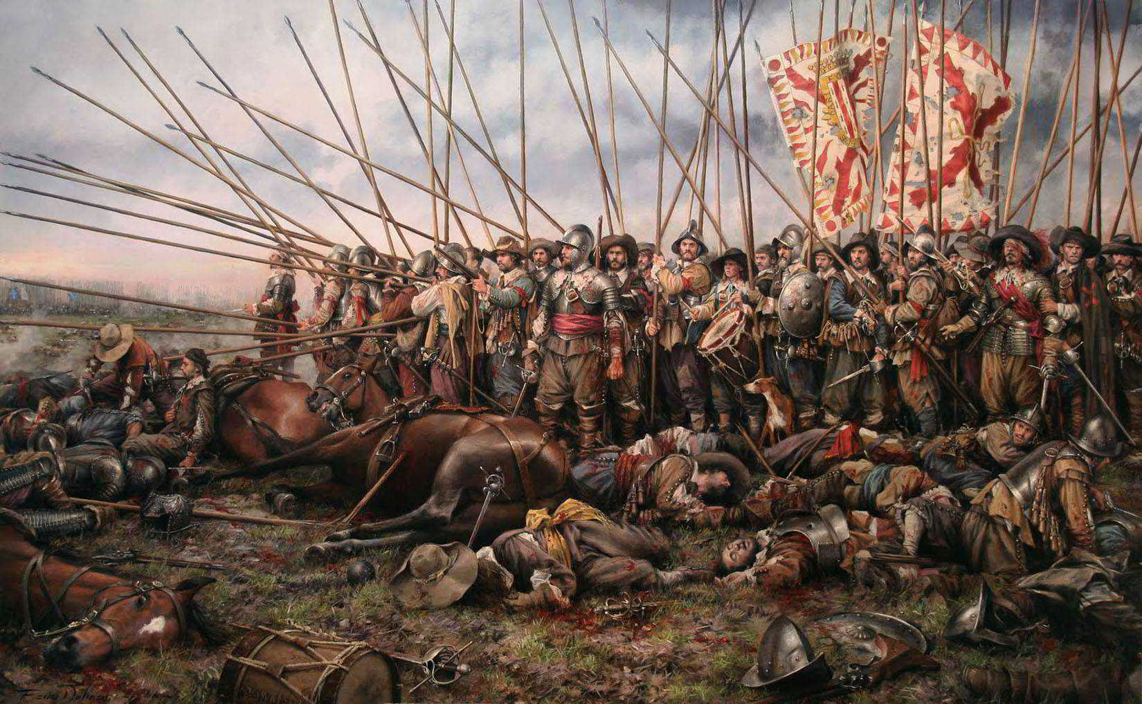 L'exèrcit castellà a la batalla de Rocroi (1643). Quadre d'August Ferrer Dalmau.