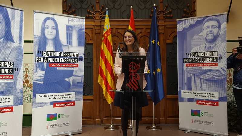 Mónica Oltra, en l'acte de presentació de la campanya.