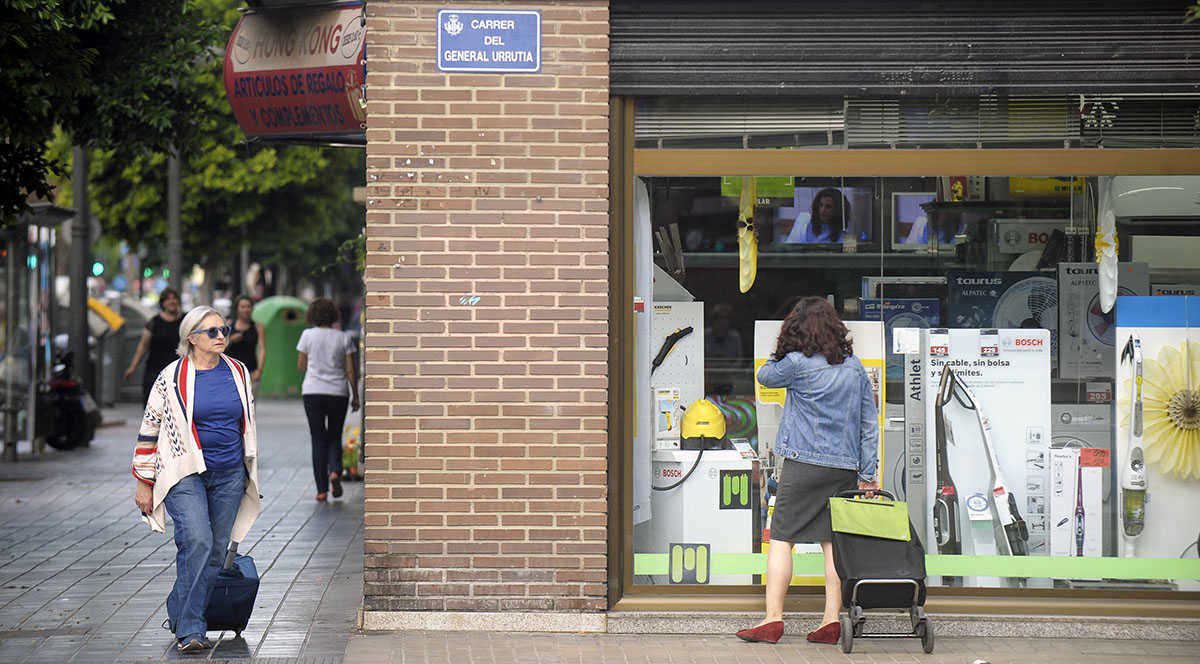 El carrer del General Urrutia és un dels 51 que canviaran pròximament de nom.