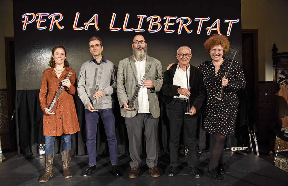 D'esquerra a dreta, Neus Nadal, Queralt Riera, Antoni Martí Monterde, Carles Mulet i Salvador Company.