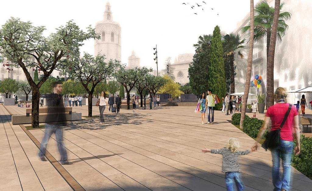 L'arquitecte José María Tomás ha sigut l'encarregat d'explicar els detalls del disseny de la nova plaça de la Reina.