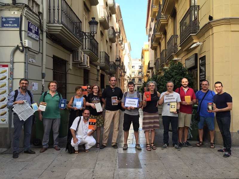 Assemblea de Filosofia en una de les concentracions