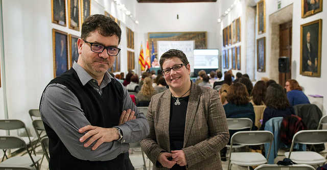 Diputada Mamen Peris i el diputat Emili Altur