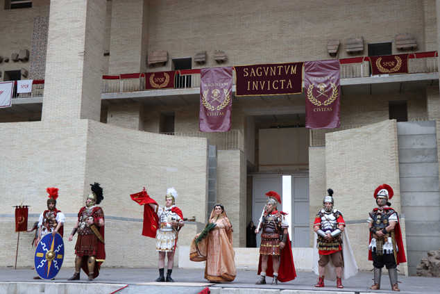 Una representació del Saguntum Invictus al Teatre Romà de la localitat del Camp de Morverdre.