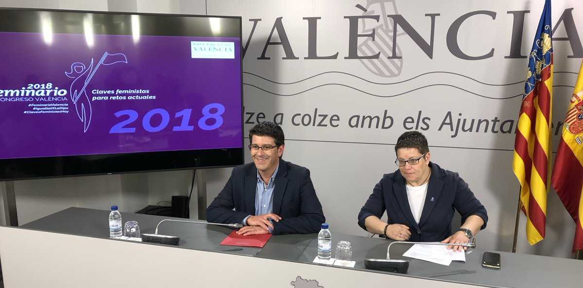 El president de la Diputació de València, Jorge Rodríguez, i la diputada d'Igualtat, Isabel García, inauguraran la tercera edició del Feminari.