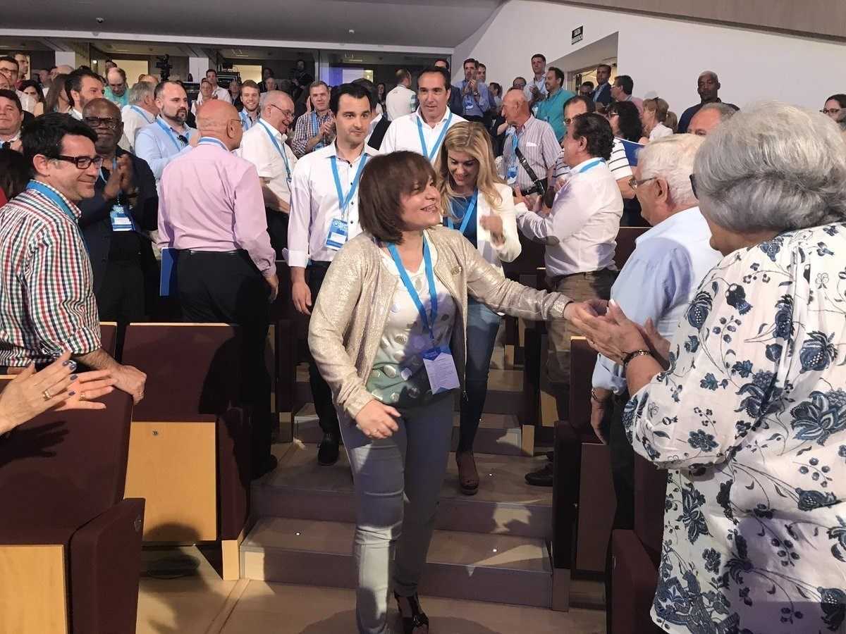 La presidenta del PPCV, Isabel Bonig, en el congrés del partit a Alacant.