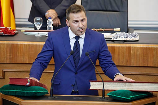 Alejandro Morant, un dels vicepresidents de la Diputació d'Alacant i l'alcalde de Busot