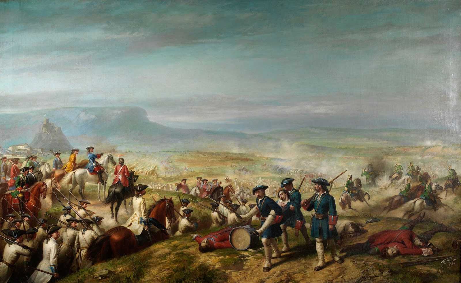 25 d'abril de 1707. A la plana d'Almansa s'enfrontaren l'exèrcit aliat austriacista (anglès, portuguès, holandès) contra el borbònic de les Dues Corones (Castella i França). Guanyà el borbònic que, després de la batalla, envaí a pler el Regne de Valèn