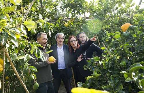 La vicepresidenta de la Diputació, Maria José Amigó, en la seua visita al 'Bartolí'.