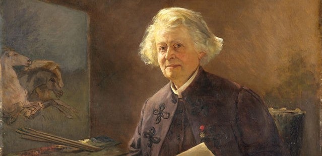 Anna Klumpke, 'Retrat de Rosa Bonheur' (detall), 1898. Oli sobre llenç. Metropolitan Museum, Nova York