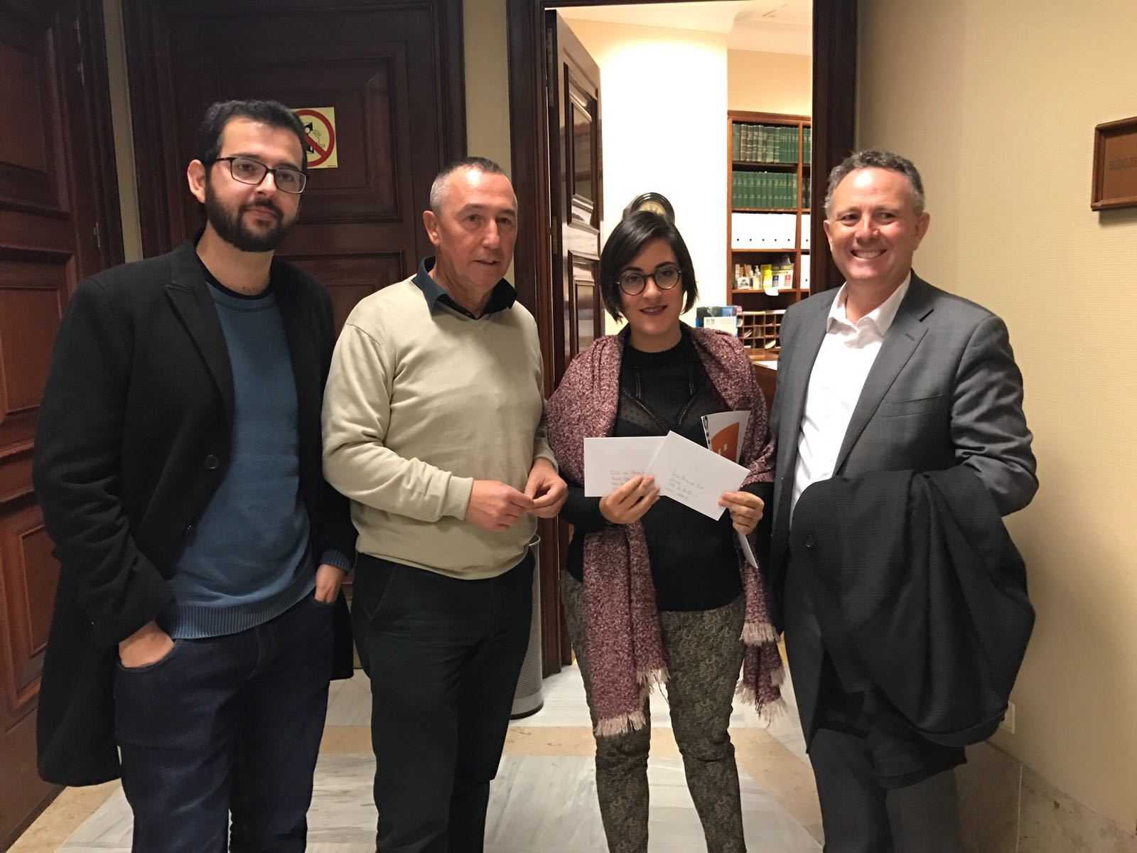 Marta Sorlí, Joan Baldoví, Ignasi Candela i Enric Bataller són els quatre diputats de Compromís al Congrés.