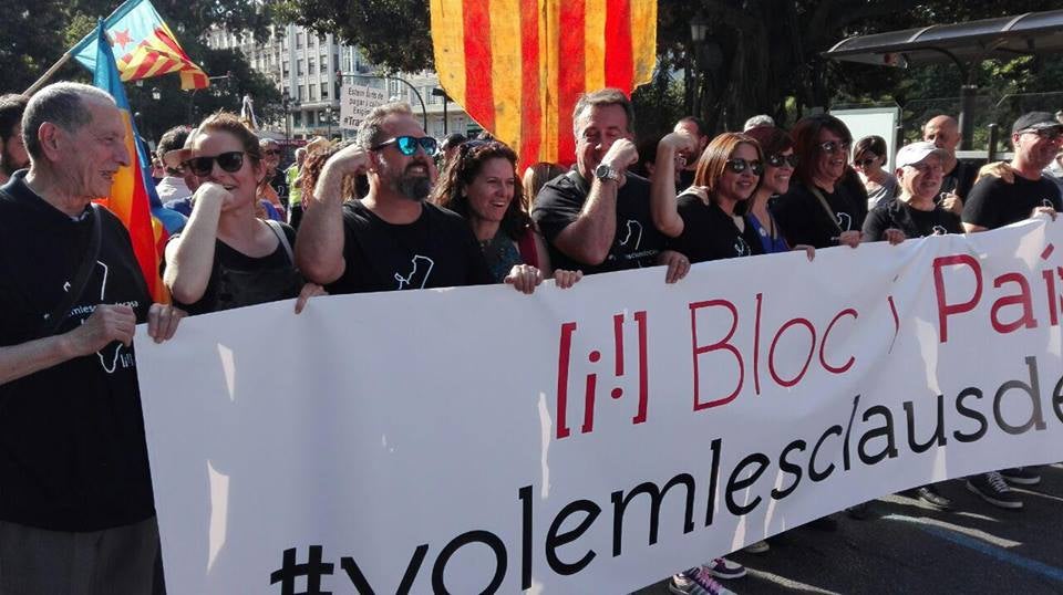 Membres de BIP durant una manifestació a València.