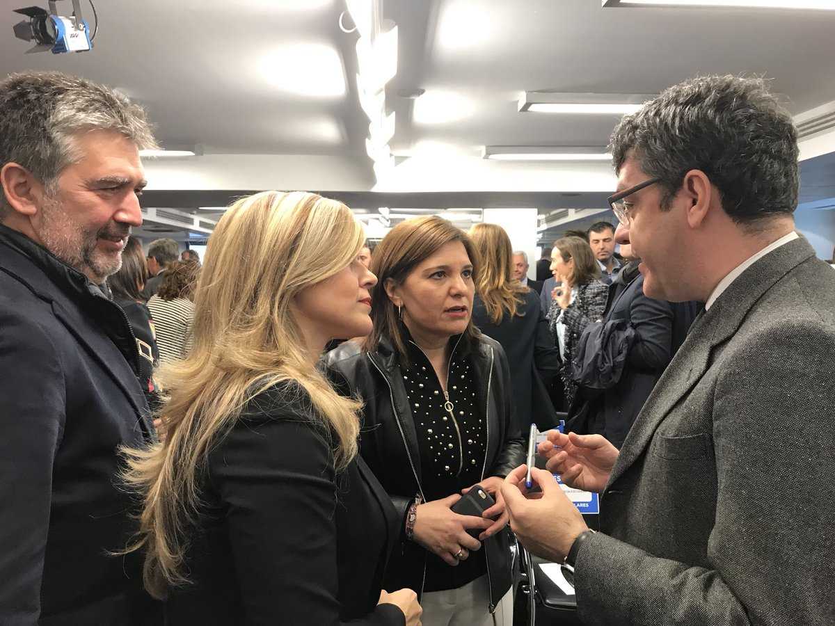 Isabel Bonig a la seu espanyola del PP a Madrid durant la reunió de la Junta Directiva Nacional celebrada dilluns.